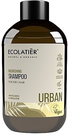 Odżywczy szampon do włosów suchych Awokado i malwa - Ecolatier Urban Nourishing Shampoo — Zdjęcie N1