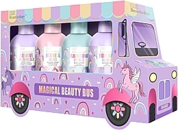 Zestaw - Baylis & Harding Beauticology Beauty Bus Gift Set (b/wash/100ml + sh/cr/100ml + sh/gel/100ml + b/lot/100ml) — Zdjęcie N1