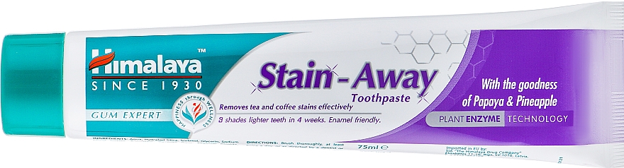 Pasta do zębów Wybielanie. Przeciw plamom - Himalaya Herbals Stain-Away Care Toothpaste — Zdjęcie N3