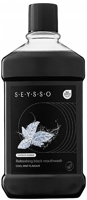 Odświeżający płyn do płukania jamy ustnej z węglem aktywnym - Seysso Carbon Refreshing Black Mouthwash — Zdjęcie N1