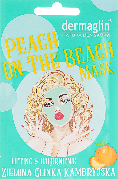 Maska do twarzy Brzoskwinia na plaży - Dermaglin Peach On The Beach Mask — Zdjęcie N1