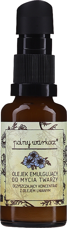 Olejek emulgujący do mycia twarzy z olejem lnianym - Polny Warkocz (mini) — Zdjęcie N2