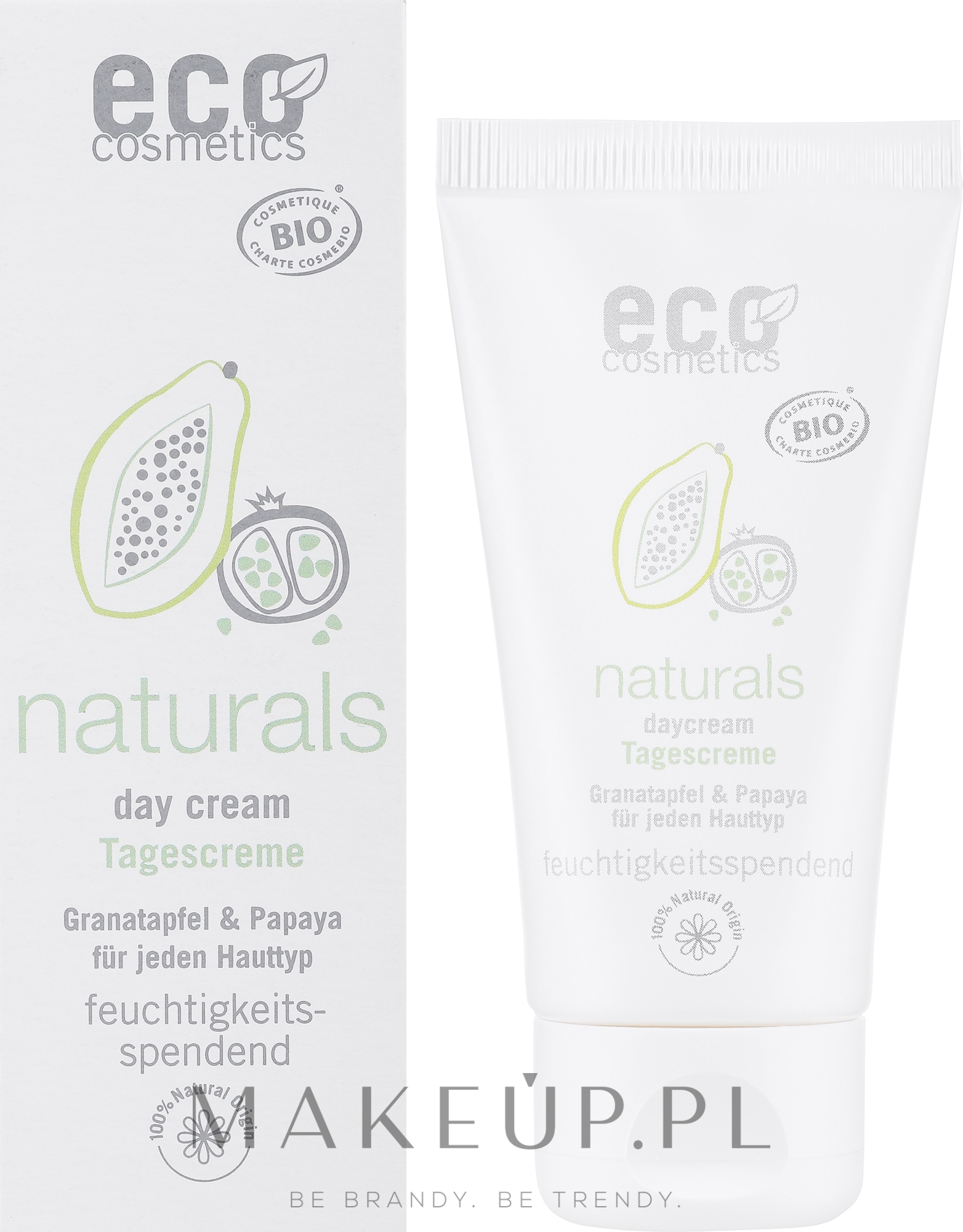 Nawilżający krem do twarzy na dzień z granatem i papają - Eco Cosmetics — Zdjęcie 50 ml