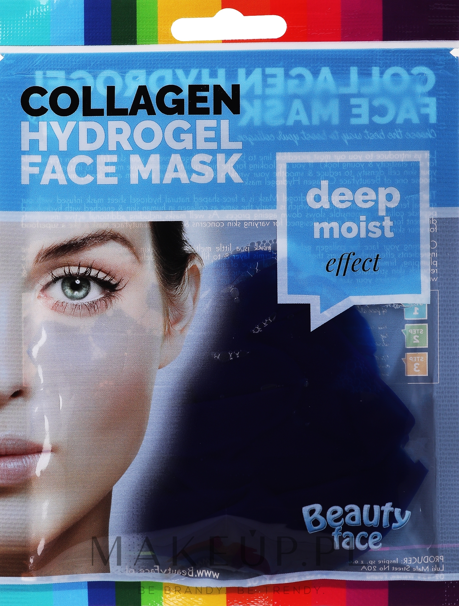 Terapia kolagenowa z wodorostami - Beauty Face Collagen Hydrogel Mask — Zdjęcie 60 g