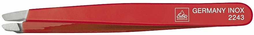 Pęseta czerwona, skośna, 9.5 cm - Erbe Solingen — Zdjęcie N1