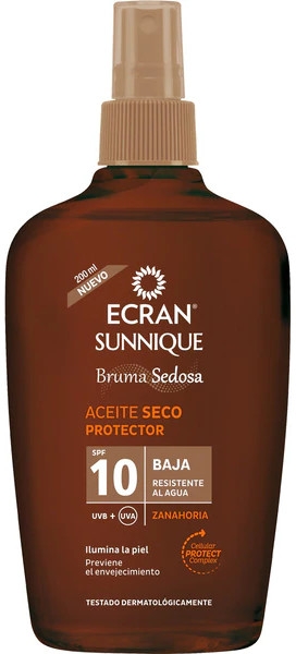 Olejek cytrynowy do opalania SPF 10 - Ecran Sunnique Sunscreen Silky Oil — Zdjęcie N1
