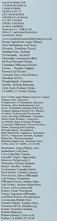 Zestaw - London Botanical Laboraries Hyaluronic + CBD Dream Gift Set (f/cr/50ml + eye/cr/20ml + serum/30ml) — Zdjęcie N3