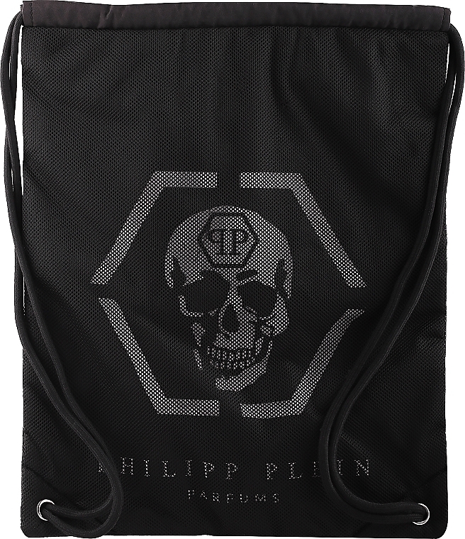 PREZENT! Plecak ze sznurkiem, czarny - Philipp Plein No Limits Drawstring Bag — Zdjęcie N1