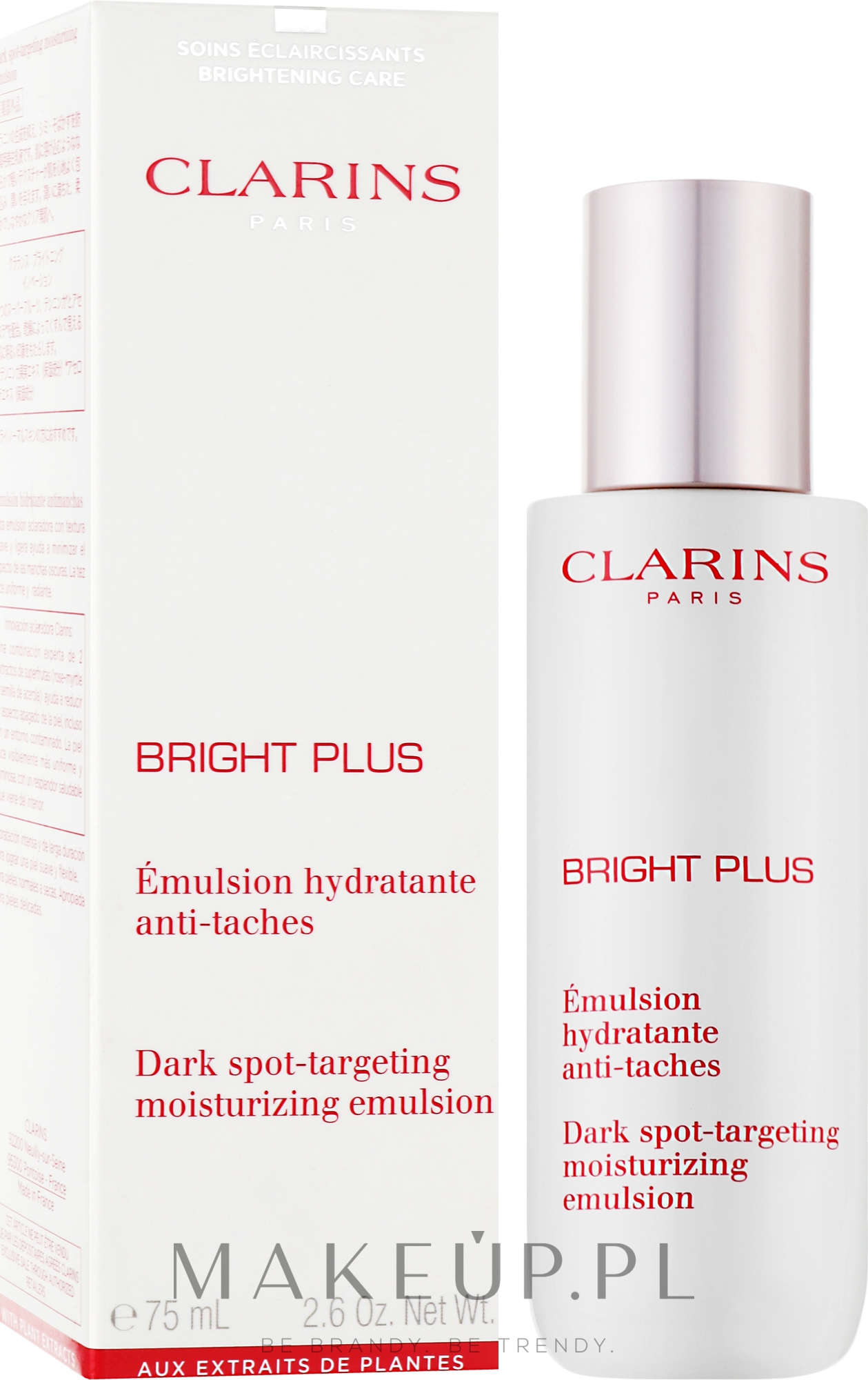 Nawilżająca emulsja do twarzy - Clarins Bright Plus Dark Spot-Targeting Moisturizing Emulsion — Zdjęcie 75 ml