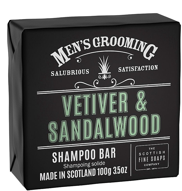 Szampon do włosów - Scottish Fine Soaps MG Vetiver & Sandalwood Shampoo Bar Wrapped — Zdjęcie N1