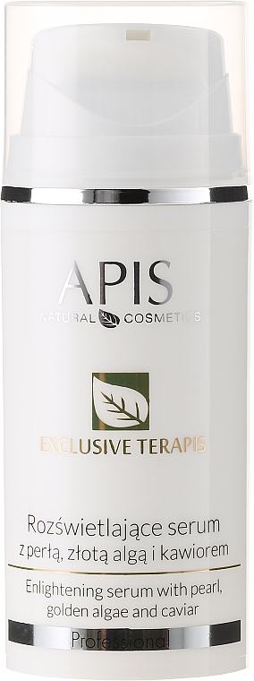 Rozświetlające serum do twarzy - APIS Professional Exclusive TerApis Enlightening Serum With Pearl, Golden Algae And Caviar
