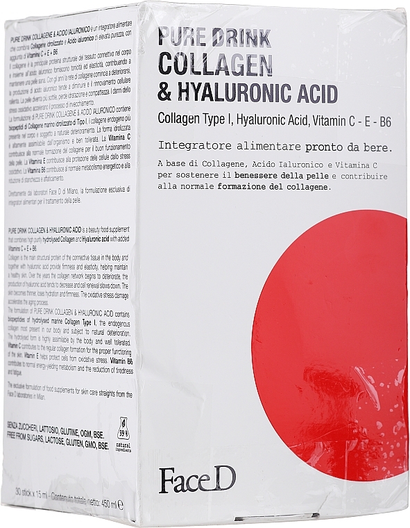 PRZECENA! Suplement diety - Face D Pure Drink Collagen & Hyaluronic Acid * — Zdjęcie N4