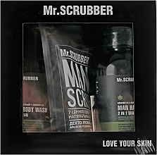 Zestaw - Mr.Scrubber "New Man Basic " (body/scr/100 g + sh/gel/265 ml + shm/265 ml) — Zdjęcie N2