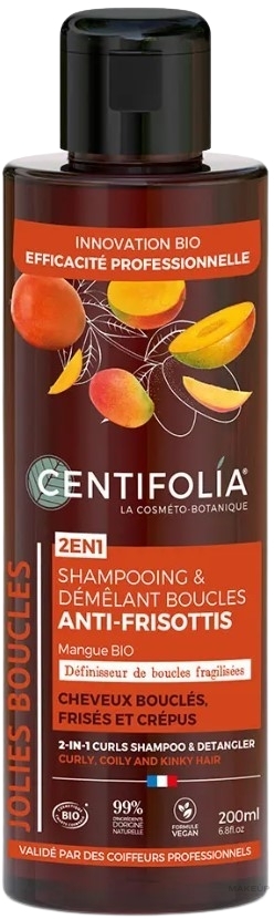 Szampon do włosów puszących się i niesfornych - Centifolia Anti-Frizz Curls Shampoo & Detangler Curly and Frizzy Hair — Zdjęcie 200 ml