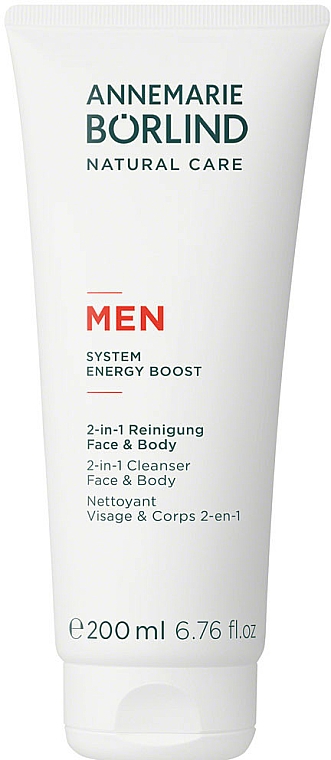 Oczyszczający żel do twarzy i ciała 2 w 1 dla mężczyzn - Annemarie Borlind Men System Energy Boost Face & Body Cleanser — Zdjęcie N1