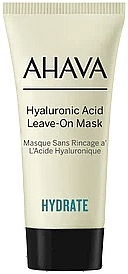 PREZENT! Maseczka do twarzy z kwasem hialuronowym, bez zmywania - Ahava Hyaluronic Acid Leave On Mask (mini) — Zdjęcie N1