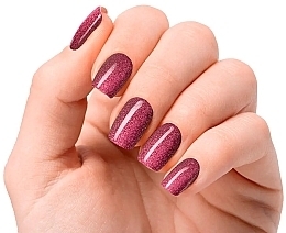 Zestaw żelowych naklejek na paznokcie - Nooves Premium Glam Ruby Claret Glitter — Zdjęcie N3