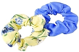 Kup Zestaw gumek do włosów,żółta w kwiaty i niebieska - Lolita Accessories