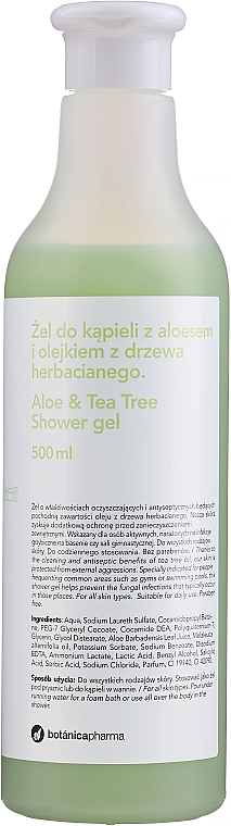 Żel do kąpieli z aloesem i olejkiem z drzewa herbacianego - Botanicapharma Gel — Zdjęcie N1