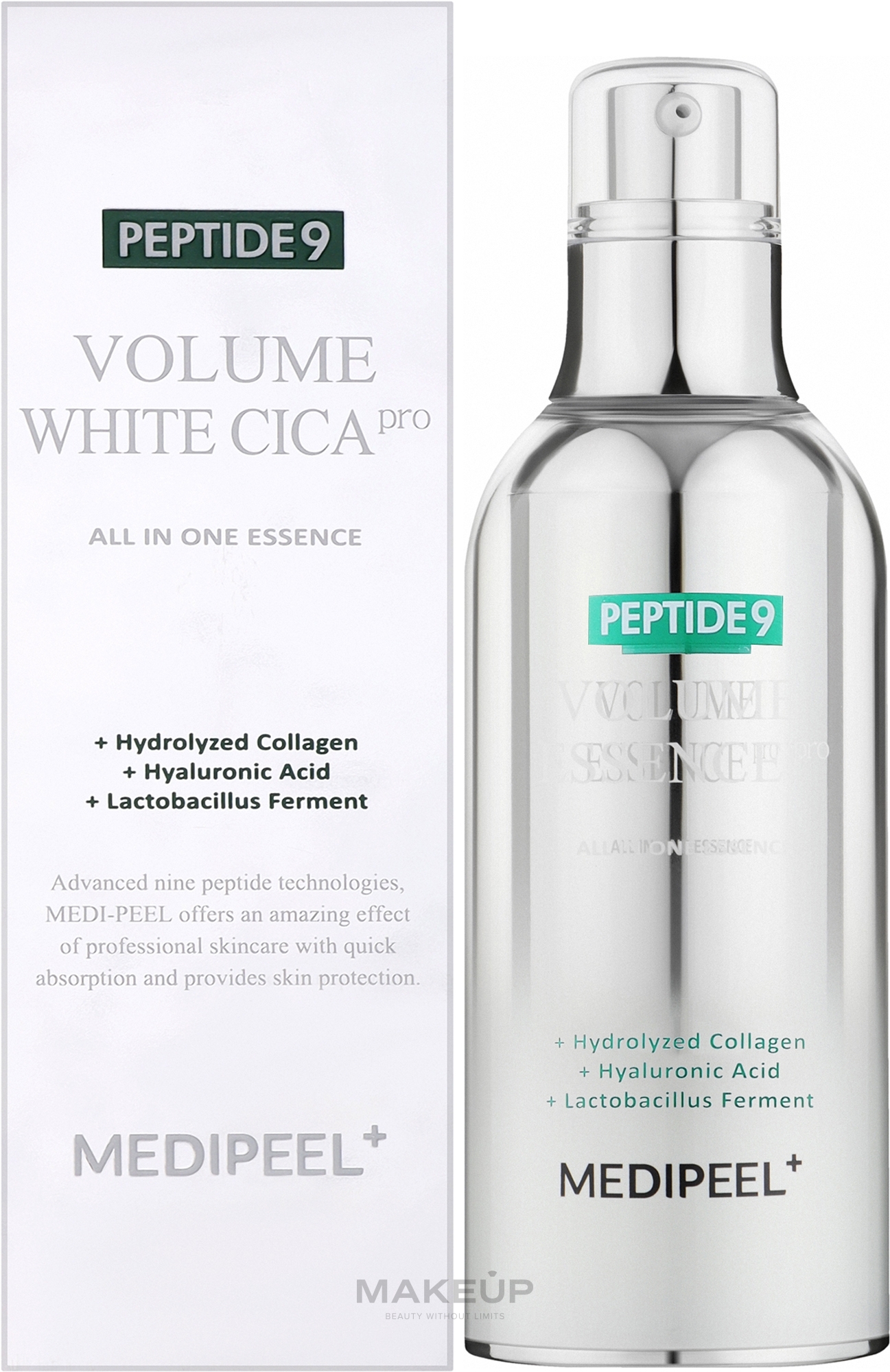 Rozjaśniająca esencja do twarzy - MEDIPEEL Peptide 9 Volume White CICA Essence Pro — Zdjęcie 100 ml