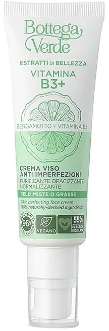 Krem do twarzy z witaminą B3 - Bottega Verde Beauty Extracts Vitamin B3+ Skin Perfecting Face Cream — Zdjęcie N1