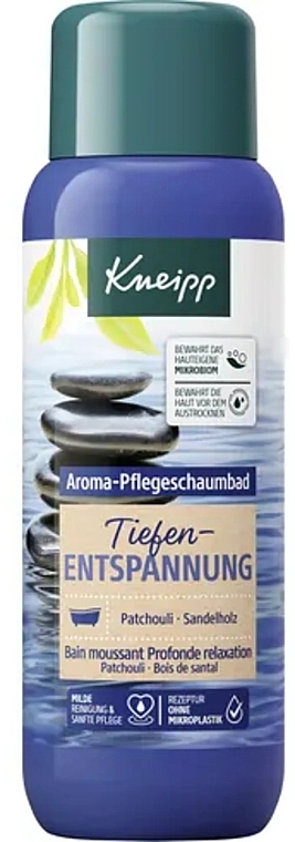 Pianka do kąpieli z ekstraktem z drzewa sandałowego i paczulą - Kneipp Aroma Bubble Bath Deep Relaxation — Zdjęcie N1