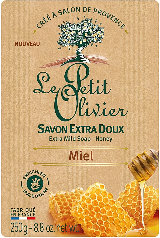 Delikatne miodowe mydło kosmetyczne - Le Petit Olivier Extra mild soap Honey — Zdjęcie N1