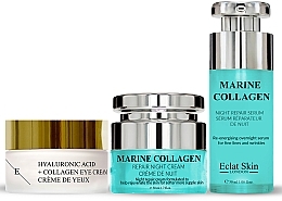 Kup Zestaw - Eclat Skin London Marine Collagen & Hyaluronic Acid (f/cr/50ml + f/ser/30ml + eye/cr/20ml)