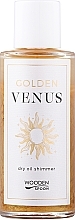 Naturalny suchy olejek do twarzy i ciała ze złocistym blaskiem - Wooden Spoon Golden Venus Dry Oil Shimmer — Zdjęcie N1
