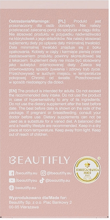 Suplement diety Koenzym Q10 Ubichinol - Beautifly Q10 Beauty Dietary Supplement — Zdjęcie N5
