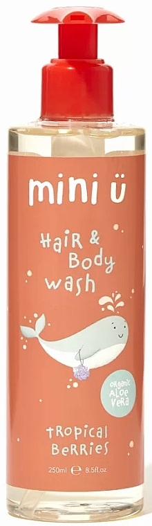 PRZECENA! Żel do mycia ciała, włosów i twarzy - Mini Ü Hair & Body Wash Tropical Berries * — Zdjęcie N1