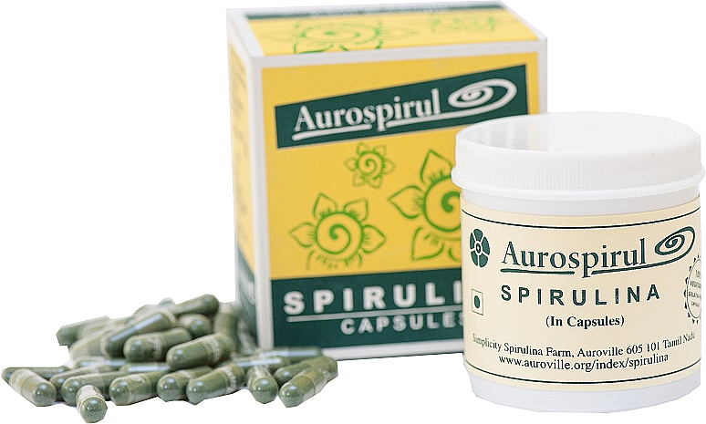 Suplement diety Spirulina, kapsułki - Moma Aurospirul Spirulina — Zdjęcie N1