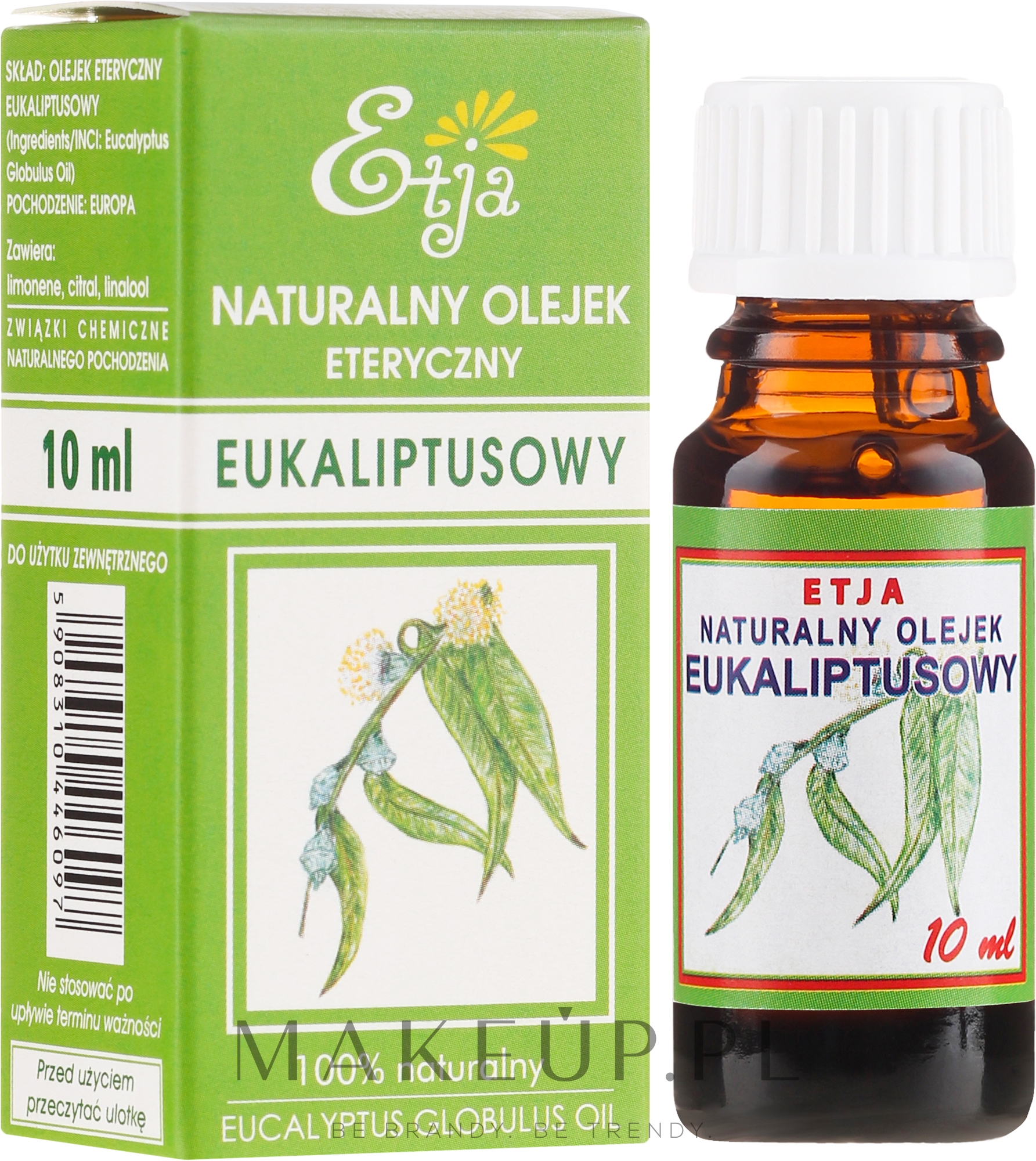 Naturalny olejek eukaliptusowy - Etja Natural Essential Eucalyptus Oil  — Zdjęcie 10 ml