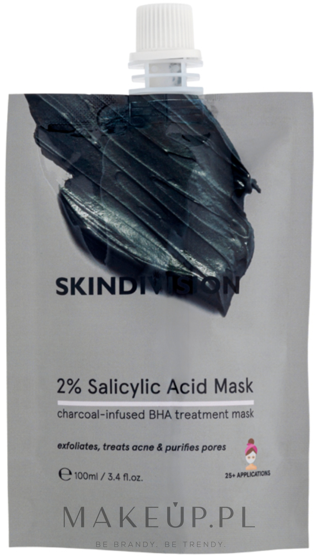Maseczka do twarzy z kwasem salicylowym - SkinDivision 2% Salicylic Acid Mask — Zdjęcie 100 ml
