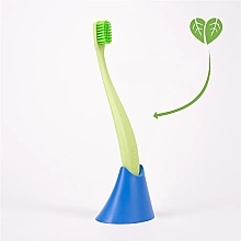 Bioplastikowy stojak na szczoteczkę do zębów,, niebieski - Promis Holder Toothbrush Stand Blue — Zdjęcie N2