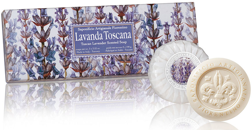Naturalne mydło w kostce Toskańska lawenda - Saponificio Artigianale Fiorentino Tuscan Lavender Scented Soap