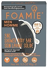 Kup Mydło pod prysznic dla mężczyzn 3w1 - Foamie 3in1 Shower Body Bar For Men What A Man