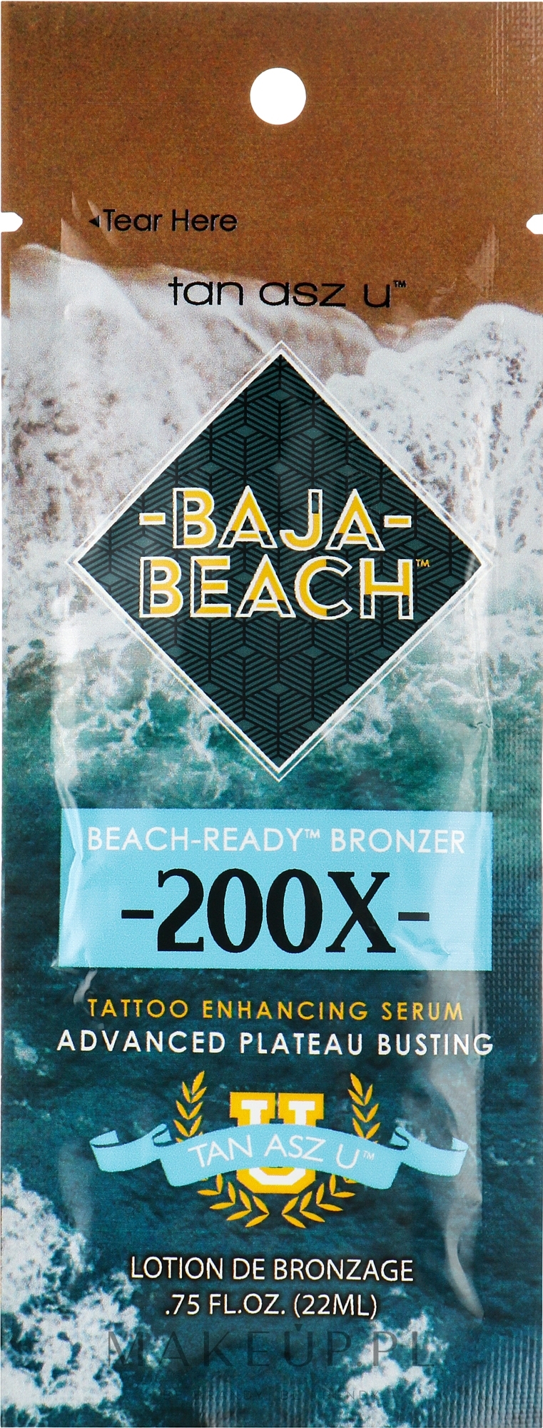 Krem do opalania z bronzerem - Tan Asz U Baja Beach 200X Beach-Ready Bronzer (próbka) — Zdjęcie 22 ml