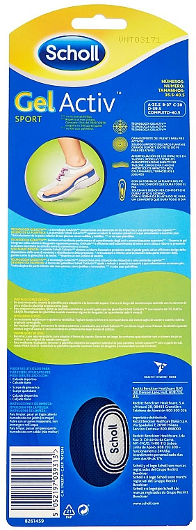 Wkładki sportowe do butów dla kobiet - Scholl Gel Activ Sport Doble Confort Woman — Zdjęcie N2