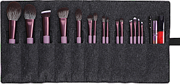 Zestaw pędzli do makijażu, 15 szt. - Eigshow Beauty Eigshow Makeup Brush Kit In Gift Box Smoke Purple — Zdjęcie N3