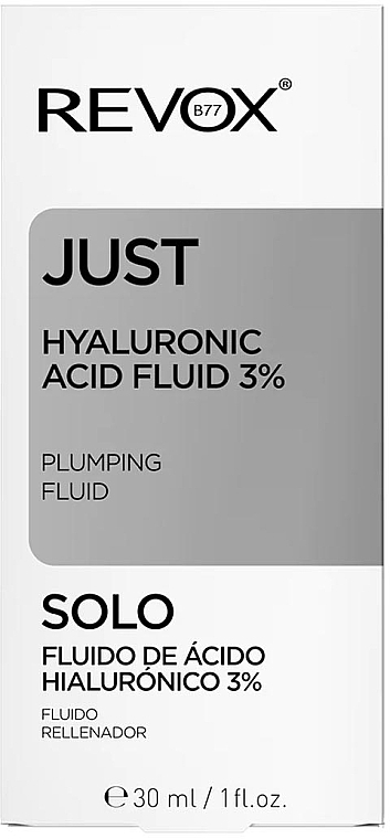 Hialuronowy płyn do twarzy - Revox Just Hyaluronic Acid Fluid 3% — Zdjęcie N2