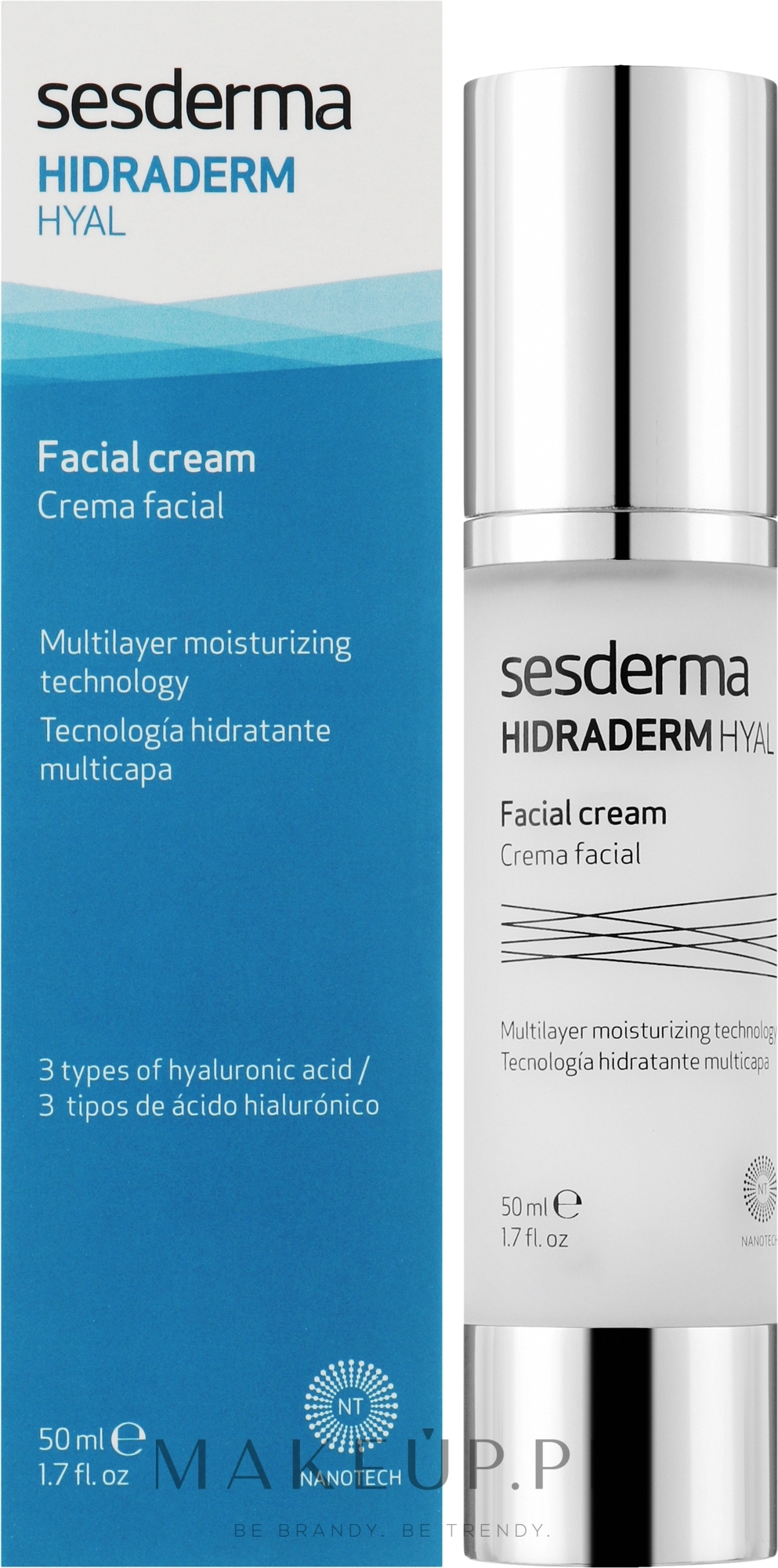 Intensywnie nawilżający krem do twarzy - SesDerma Laboratories Hidraderm Hyal Facial Cream — Zdjęcie 50 ml
