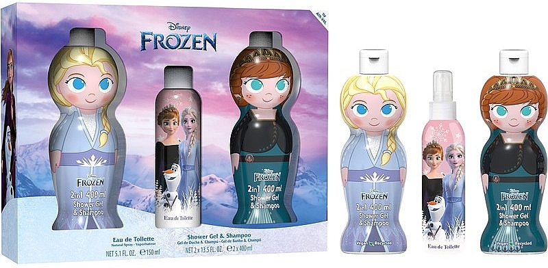 PRZECENA! EP Line Disney Frozen - Zestaw (edt 150 ml + sh/gel 400 ml x2) * — Zdjęcie N1