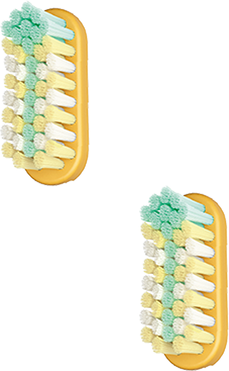 Miękkie wymienne wkłady do szczoteczki do zębów, 2 szt., żółte - Jordan Change Replacement Heads Toothbrush — Zdjęcie N1