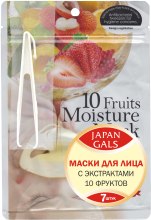 Kup Nawilżająca maska do twarzy 10 owoców - Japan Gals Pure5 Essential Mask