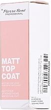 PRZECENA! Matujący top coat do paznokci - Pierre Rene Matt Top Coat Matting Effect * — Zdjęcie N2