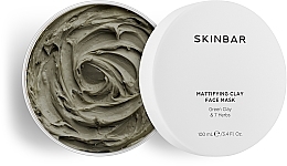 Kup Matująca maska na twarz z zieloną glinką i 7 ekstraktami ziołowymi - SKINBAR Green Clay & 7 Herbs Face Mask