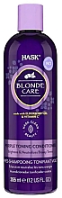Odżywka o fioletowym odcieniu z olejkiem z czarnego bzu i witaminą C do włosów blond - Hask Blonde Care Purple Toning Conditioner — Zdjęcie N1