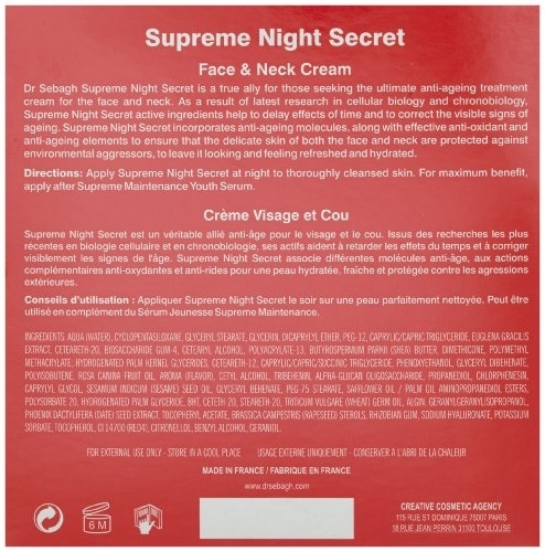 Regenerujący krem na noc do twarzy i szyi - Dr Sebagh Supreme Night Secret Face & Neck Cream — Zdjęcie N3