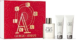 Giorgio Armani Acqua Di Gio Pour Homme - Zestaw (edt 100 ml + sh/balm 75 ml + show/gel 75 ml) — Zdjęcie N1